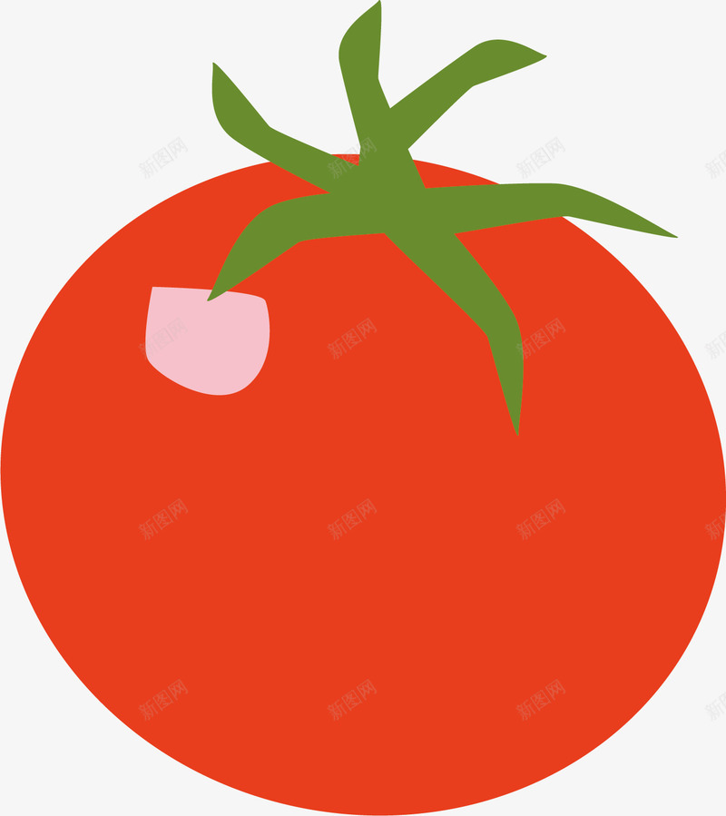 红色的西红柿矢量图ai免抠素材_88icon https://88icon.com 健康 可口 新鲜 美味 菜叶 营养 蔬菜 青菜 香甜 矢量图