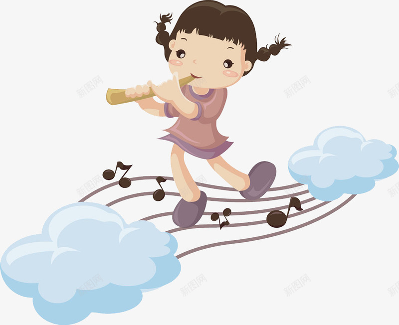 站在云朵上吹笛子的女孩png免抠素材_88icon https://88icon.com 吹 吹笛子 弯曲 波浪 线条 线谱 音乐 音乐会 音乐波浪 音乐符号