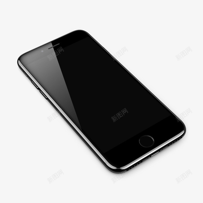黑色全屏苹果质感手机png免抠素材_88icon https://88icon.com 手机 苹果 质感 黑色