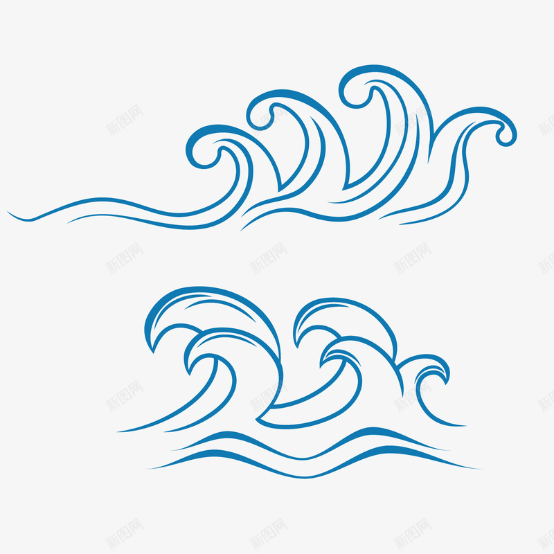 海浪纹理蓝色小浪花矢量图ai免抠素材_88icon https://88icon.com 小浪花 海浪 海浪纹理 纹理 蓝色 矢量图