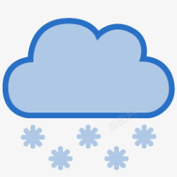 雪天气预报云黑暗雪时尚天气图标高清图片