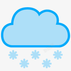 雪天气预报云雪时尚天气图标高清图片