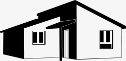 卡通手绘线条小房子素材