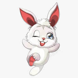 小动物底纹白色可爱装饰兔子高清图片