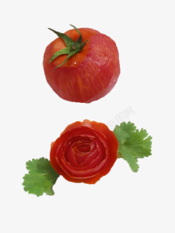 西红柿片做的摆盘花素材