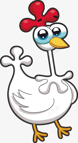 免抠大公鸡手绘卡通可爱动物公鸡矢量图高清图片
