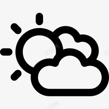 棉花糖云彩天气图标图标