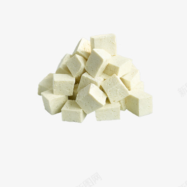 多彩方形白色豆腐图标图标