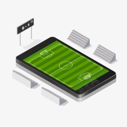 25D手机APP足球场矢量图素材