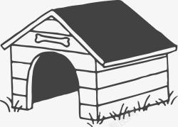 卡通简约简笔画黑白插画小清新素材