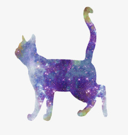 星光艺术猫形图案素材