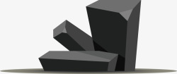 形状黑色岩石山石素材