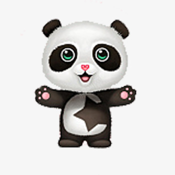熊猫吉祥物psd免抠素材_88icon https://88icon.com 动物 可爱 品牌吉祥物 抱抱 星星 熊猫 黑白 黑白熊