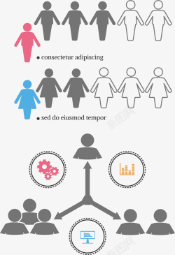 艺术人物数据分析矢量图素材