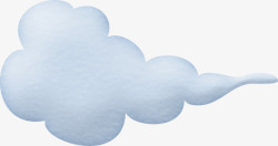 卡通蓝色云朵漂浮装饰素材