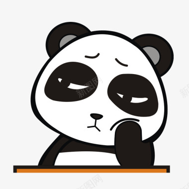卡通小熊猫图标图标