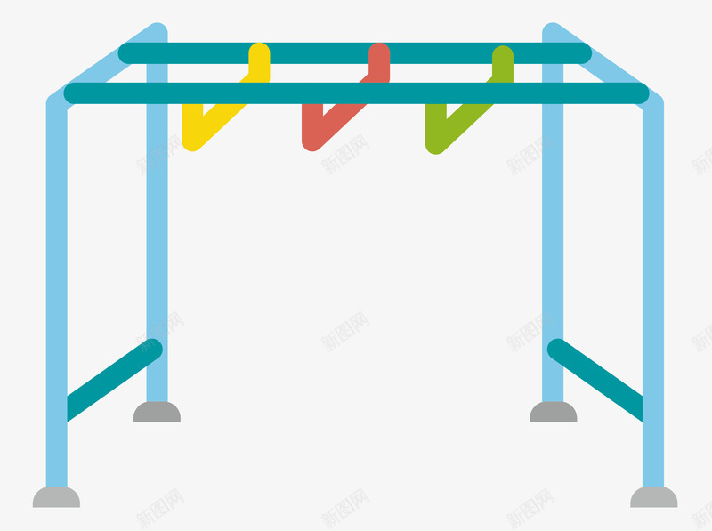 蓝色立体风格攀爬架矢量图eps免抠素材_88icon https://88icon.com 儿童设施 卡通攀玩架 攀玩架 矢量攀玩架 蓝色 设施 矢量图