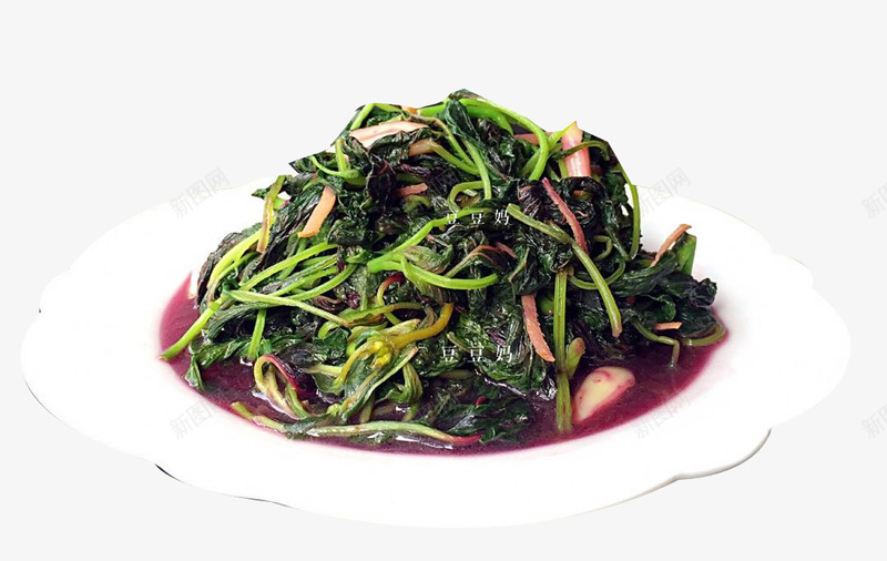 一盘小青菜png免抠素材_88icon https://88icon.com 健康食物 熟食 美味 苋菜 蔬菜