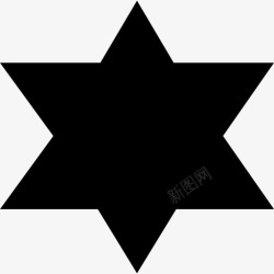 星型图案警察徽章明星剪影图标高清图片