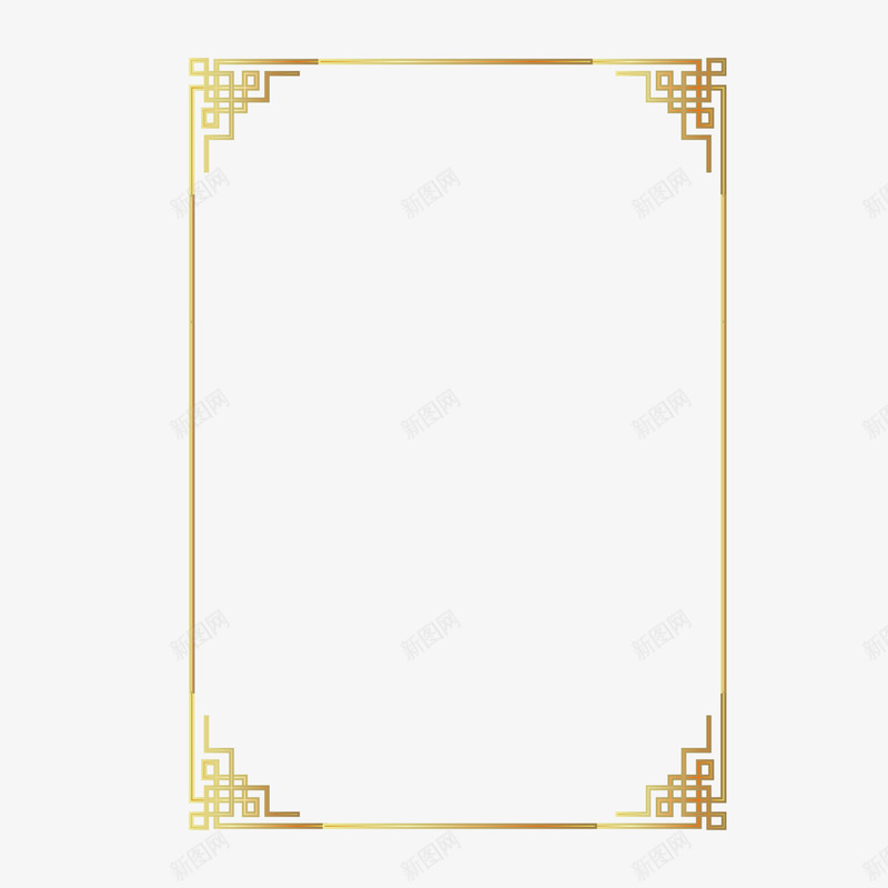 金色的传统边框纹理png免抠素材_88icon https://88icon.com 传统 边框 边框纹理 金色边框