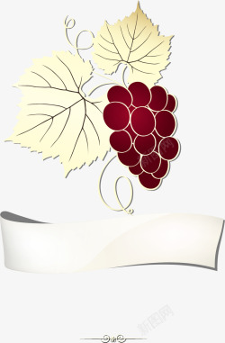 标题栏红葡萄酒装饰图案高清图片