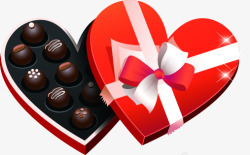 心型礼物盒巧克力素材