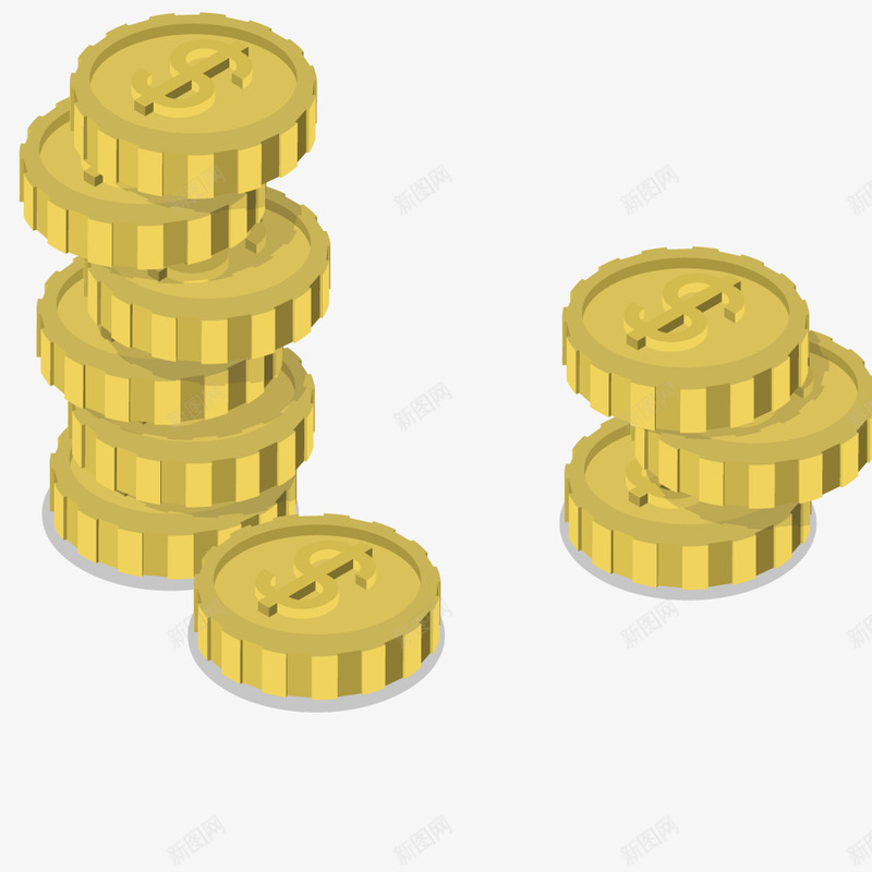 金色交易钱币矢量图ai免抠素材_88icon https://88icon.com 商业 模型 贸易 资产 金融 矢量图