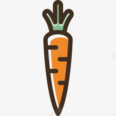 蔬菜底纹Carrot图标图标