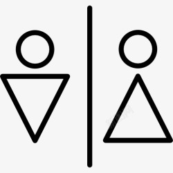 男女皆宜WC的标志图标高清图片