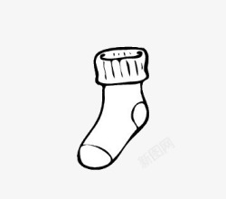 黑白袜子袜子图标高清图片