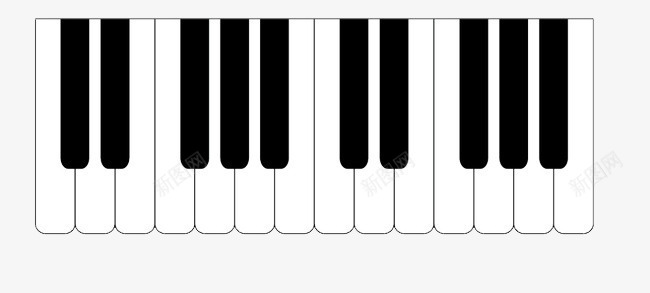 钢琴键盘png免抠素材_88icon https://88icon.com 钢琴 钢琴键盘 黑白