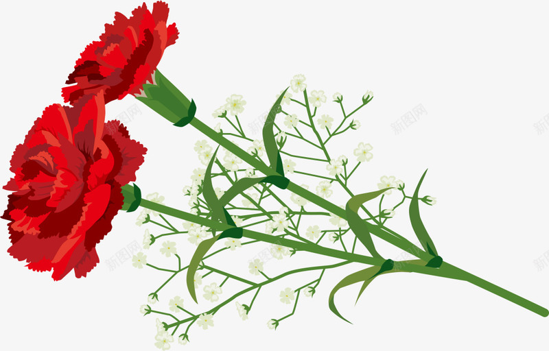 红色母亲节康乃馨png免抠素材_88icon https://88icon.com 妈妈 康乃馨 母亲 母亲节 花朵 花束 鲜花