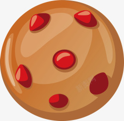 圆形的香芋酥饼干矢量图素材