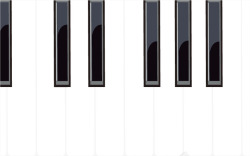 黑白钢琴键矢量图素材