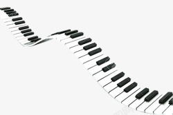 黑白钢琴键盘架音乐乐器高清图片