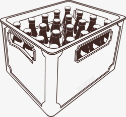 啤酒一箱一箱卡通手绘啤酒高清图片