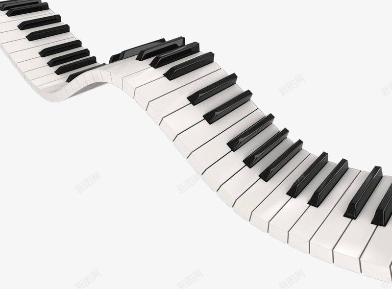 手绘弯曲黑白琴键png免抠素材_88icon https://88icon.com 乐器 填色练习 弯曲琴键 琴键 钢琴 音乐 黑白手绘 黑白钢琴键
