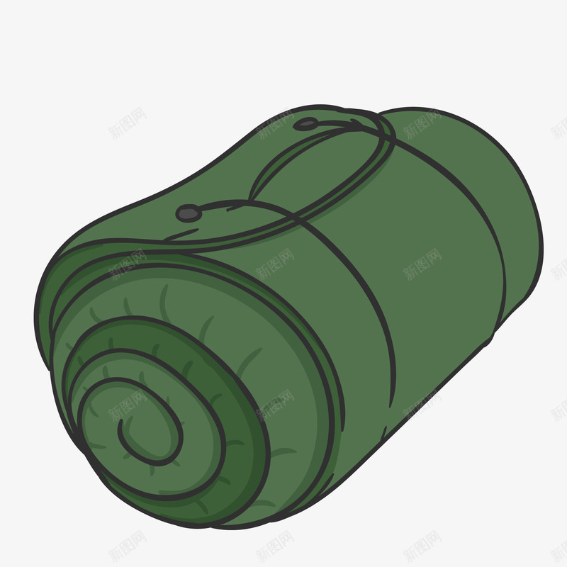 绿色手绘线稿被子元素矢量图ai免抠素材_88icon https://88icon.com 卡通插画 弧度 弯曲 手绘 纹理 线稿 绿色 被子 矢量图