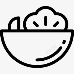 有机食品餐厅沙拉图标高清图片