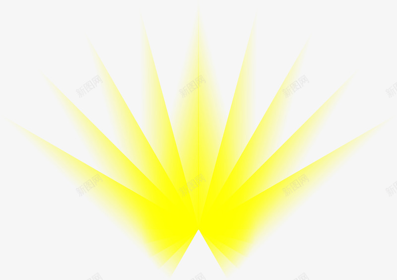 黄色放射线条星光png免抠素材_88icon https://88icon.com 放射 星光 线条 黄色