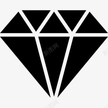 矢量宝石宝石的形状从侧面看珠宝图标图标