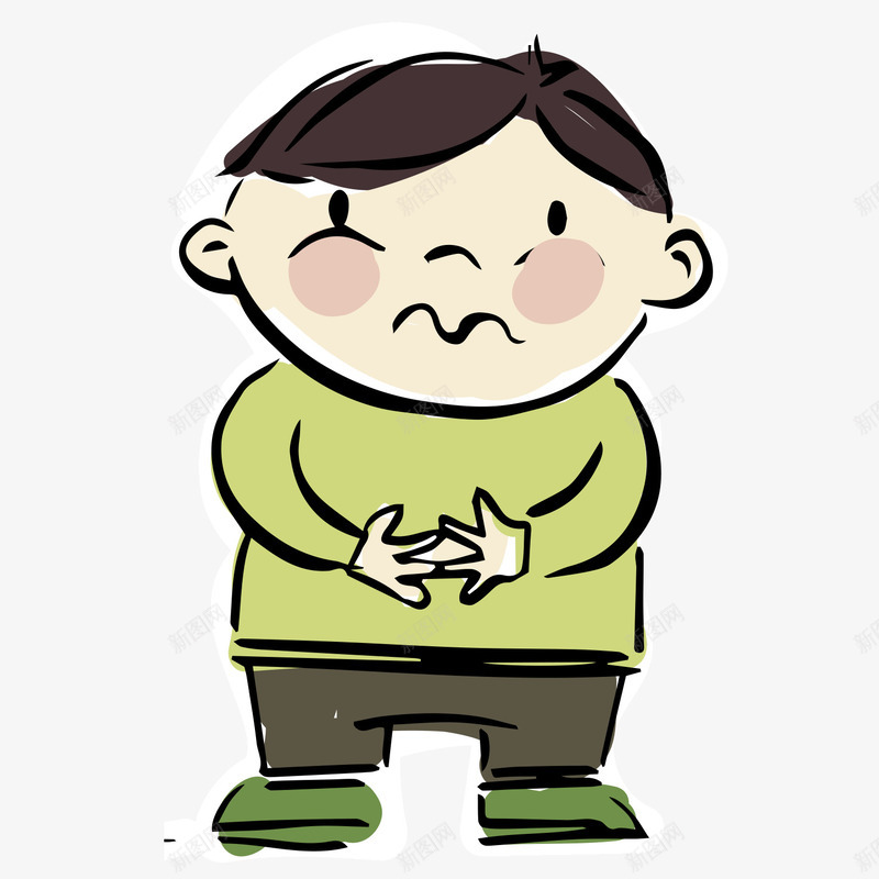 儿童肚子疼png免抠素材_88icon https://88icon.com 儿童 卡通 手绘 素材