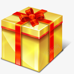礼物大派送金色的礼物盒图标图标