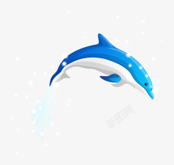 跳水的海豚矢量图素材