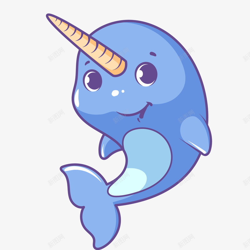 卡通鲸鱼动物矢量图ai免抠素材_88icon https://88icon.com 卡通 可爱 手绘 海洋动物 蓝色 鲸鱼 矢量图