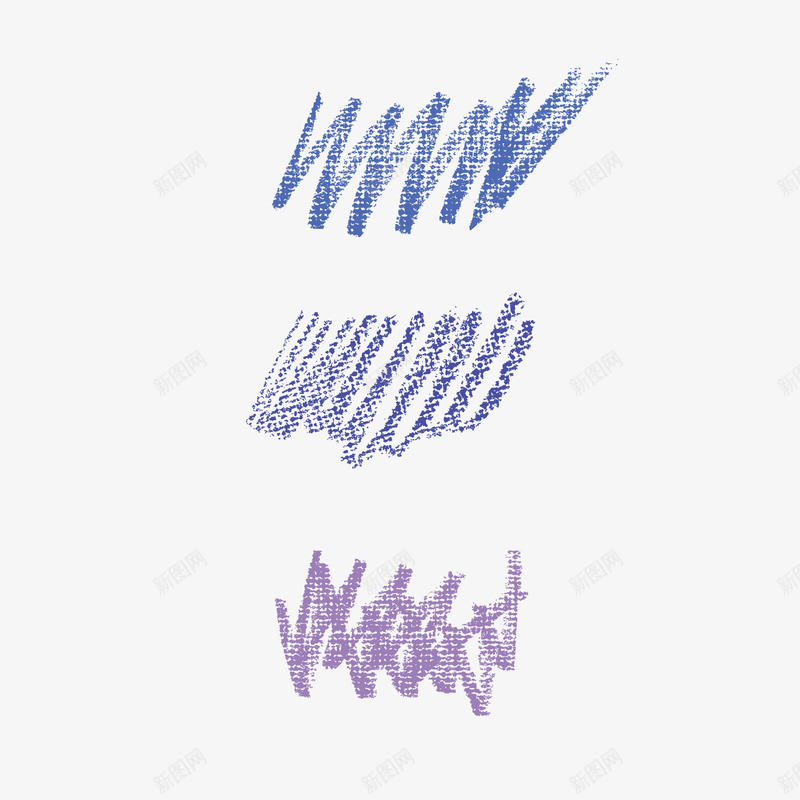 组合粉笔笔刷线条形状png免抠素材_88icon https://88icon.com 粉笔笔刷 紫色 线条 蓝色 设计