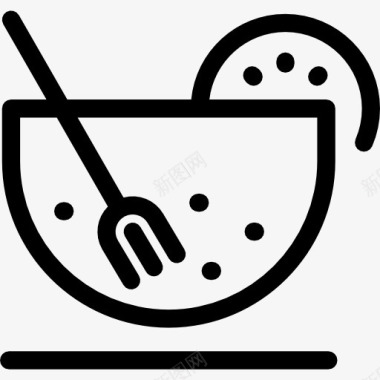 美味蔬菜沙拉碗图标图标