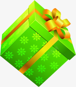 绿色礼包礼物盒子素材