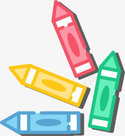 玩具蜡笔彩色扁平玩具蜡笔高清图片