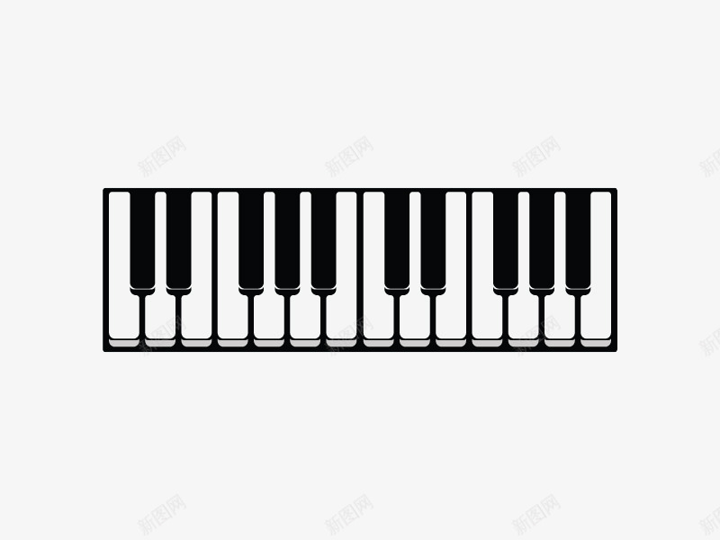 钢琴琴键png免抠素材_88icon https://88icon.com 国外创意素材 琴键 钢琴 音乐 黑白